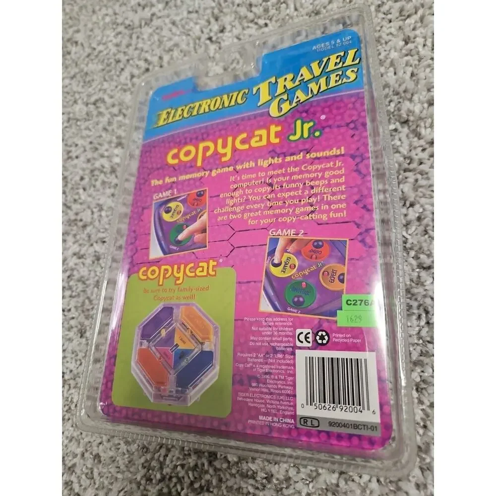 Copycat Jr. Electronic Handheld Game Tiger Electronics 1996 New Factory Sealed